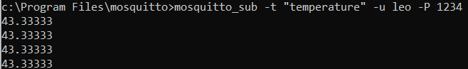 Réception données MQTT 