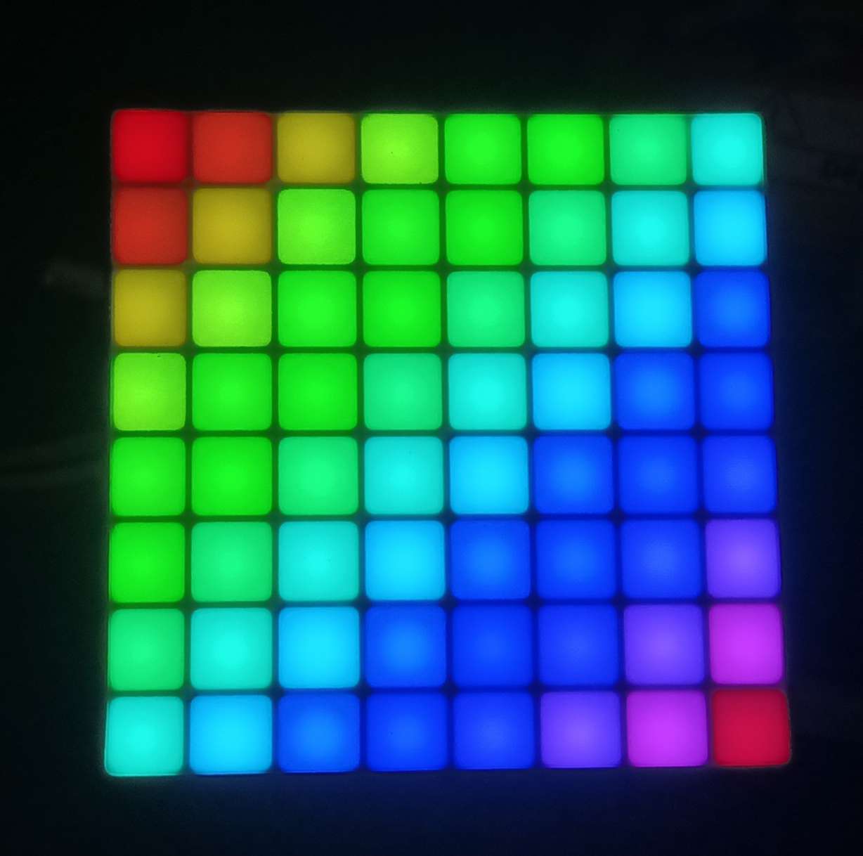 couleurs matrice LED 