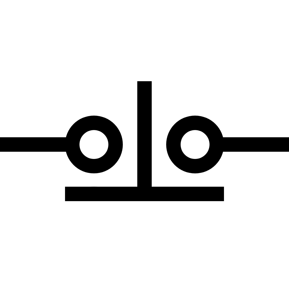 bouton NC appuyé 