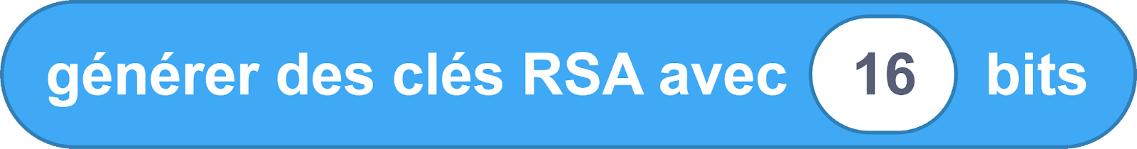 bloc génération clés RSA 