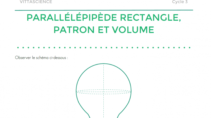 Etude du parallélépipède rectangle