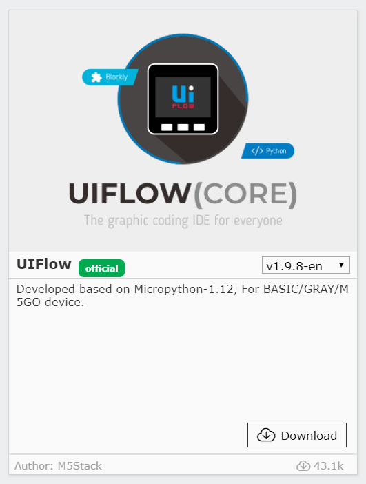 Firmware MicroPython pour la carte Core 1 